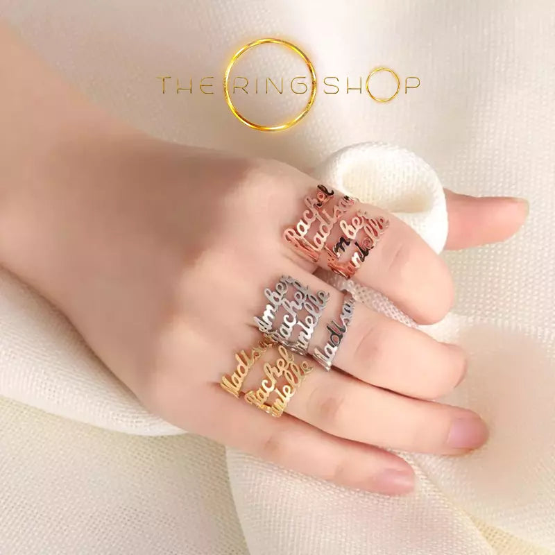 bague avec 4 prenoms