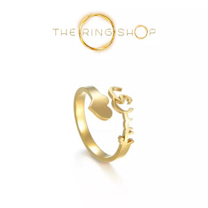 Ouvrir l&#39;image dans le diaporama, bague personnalisé en or avec un nom arabe
