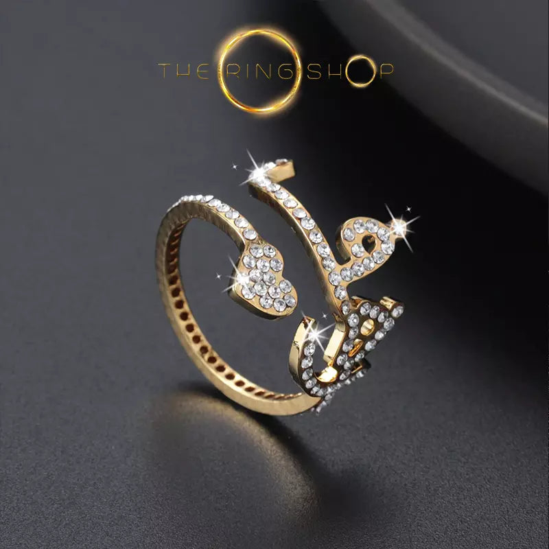 Bague prenom en arabe nom diamants