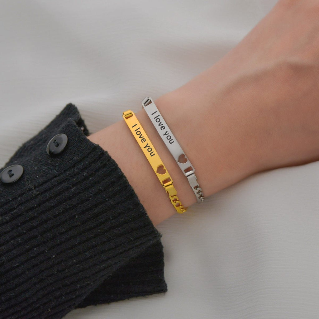 Bracelet prenom - Gourmette mixte