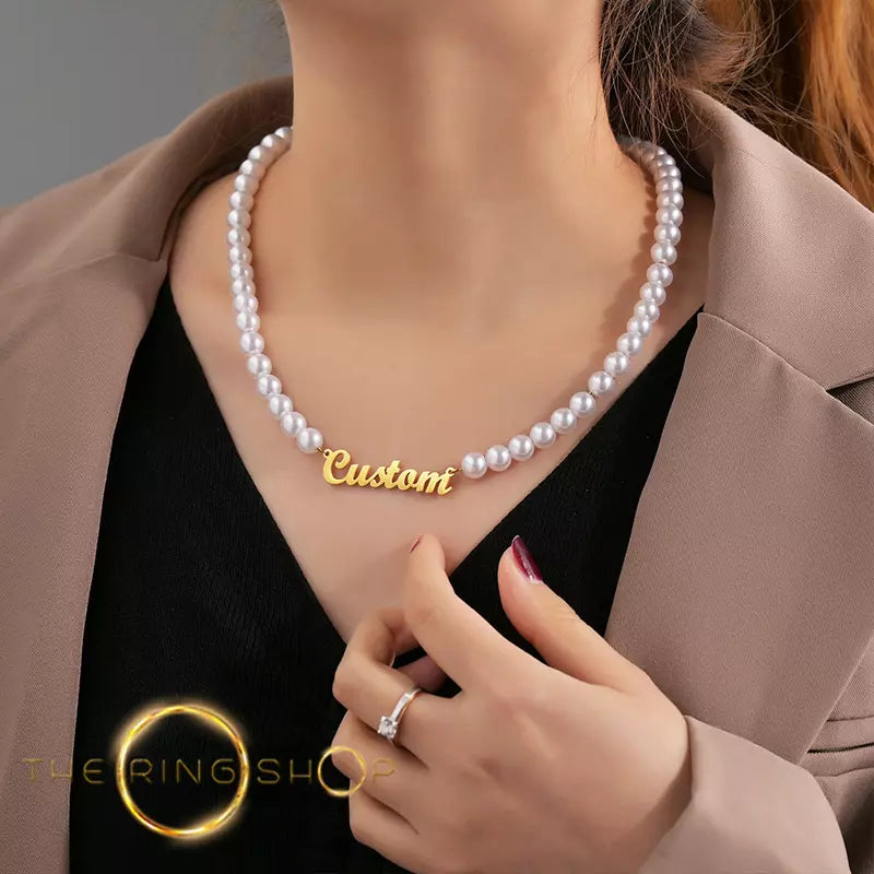 Collier prenom - Perle