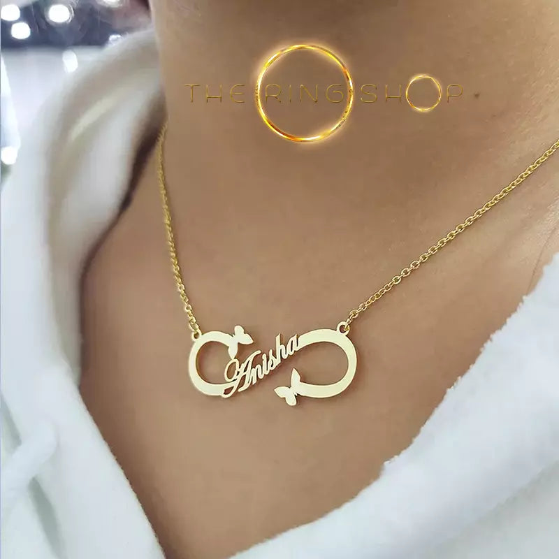 Collier prenom papillon - 1 nom